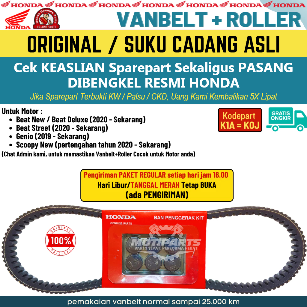 Vbelt Original Beat Vanbelt Genio New Beat Street Deluxe Original Beat New Scoopy  K0J , Vanbelt Gen