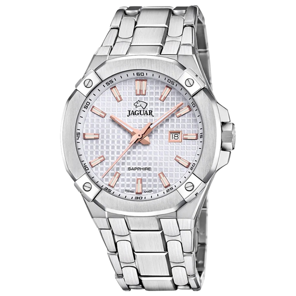 Galery Jam Tangan JAGUAR J1009/1 Silver Stainless Steel Swiss Made