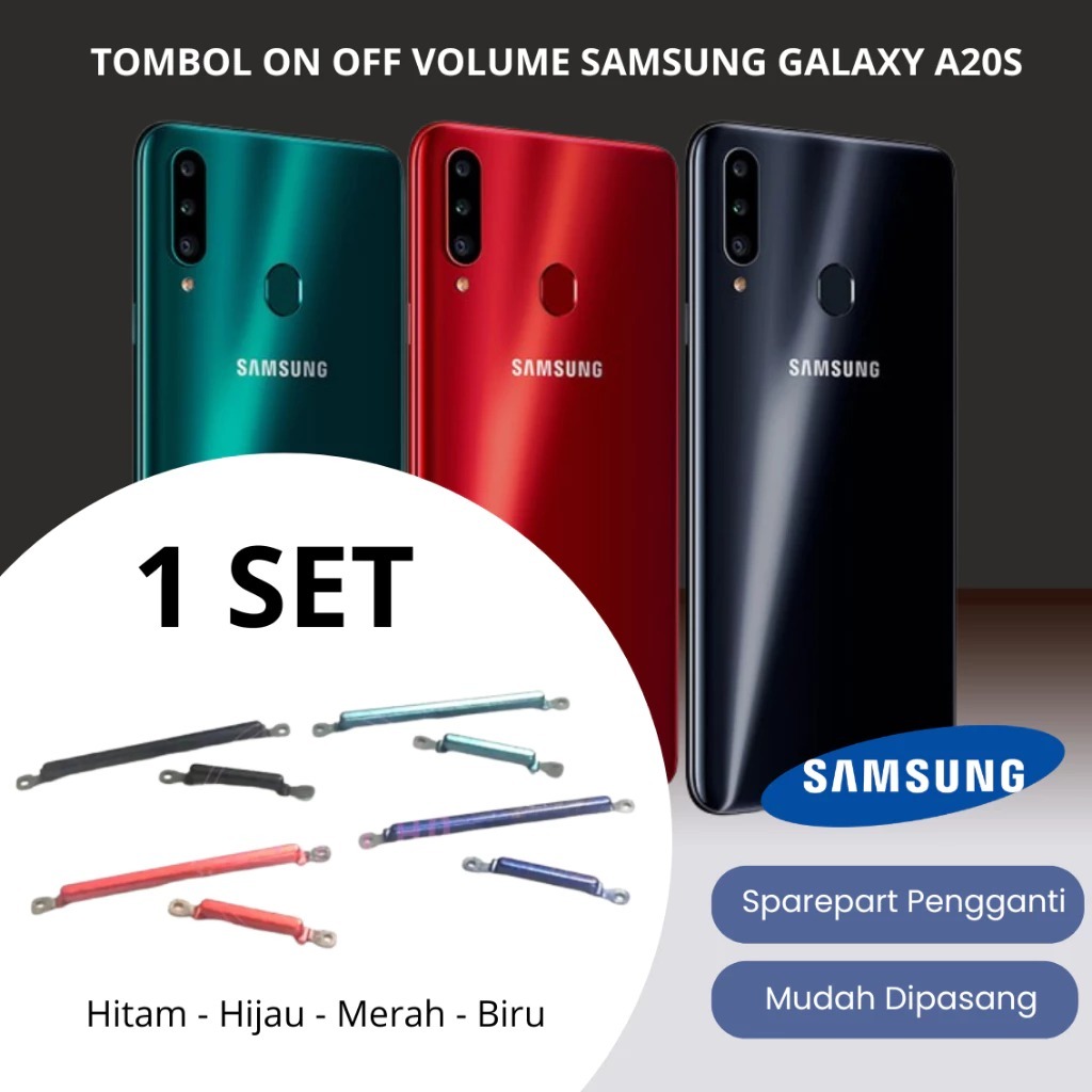 Tombol Power On Off dan Volume Luar SAMSUNG A20s A207 tombol luar samsung  galaxy a20s on off volume