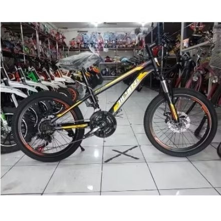 SEPEDA MTB 20 JIEYANG KOM SETIR OVERSIZE OPERAN + REM CAKRAM