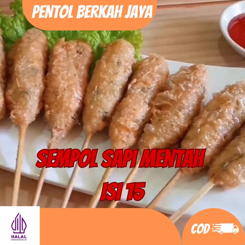 Sempol Sapi mentah isi 15 tusuk