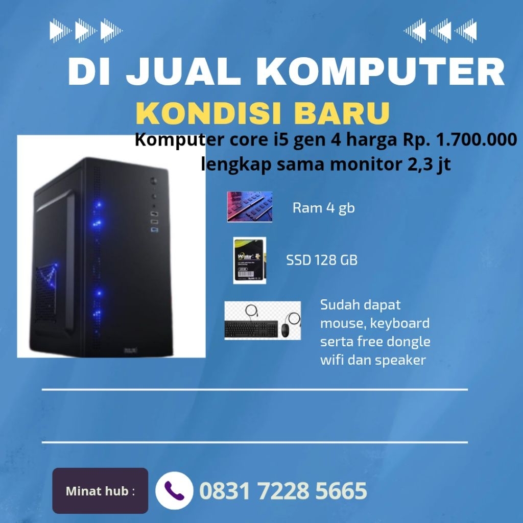 komputer rakitan core i5 gen 4