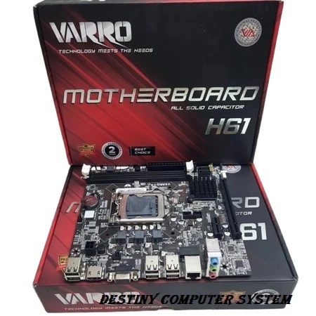 Mobo Motherboard Varro H61 / B75 Socket 1155 Intel LGA
