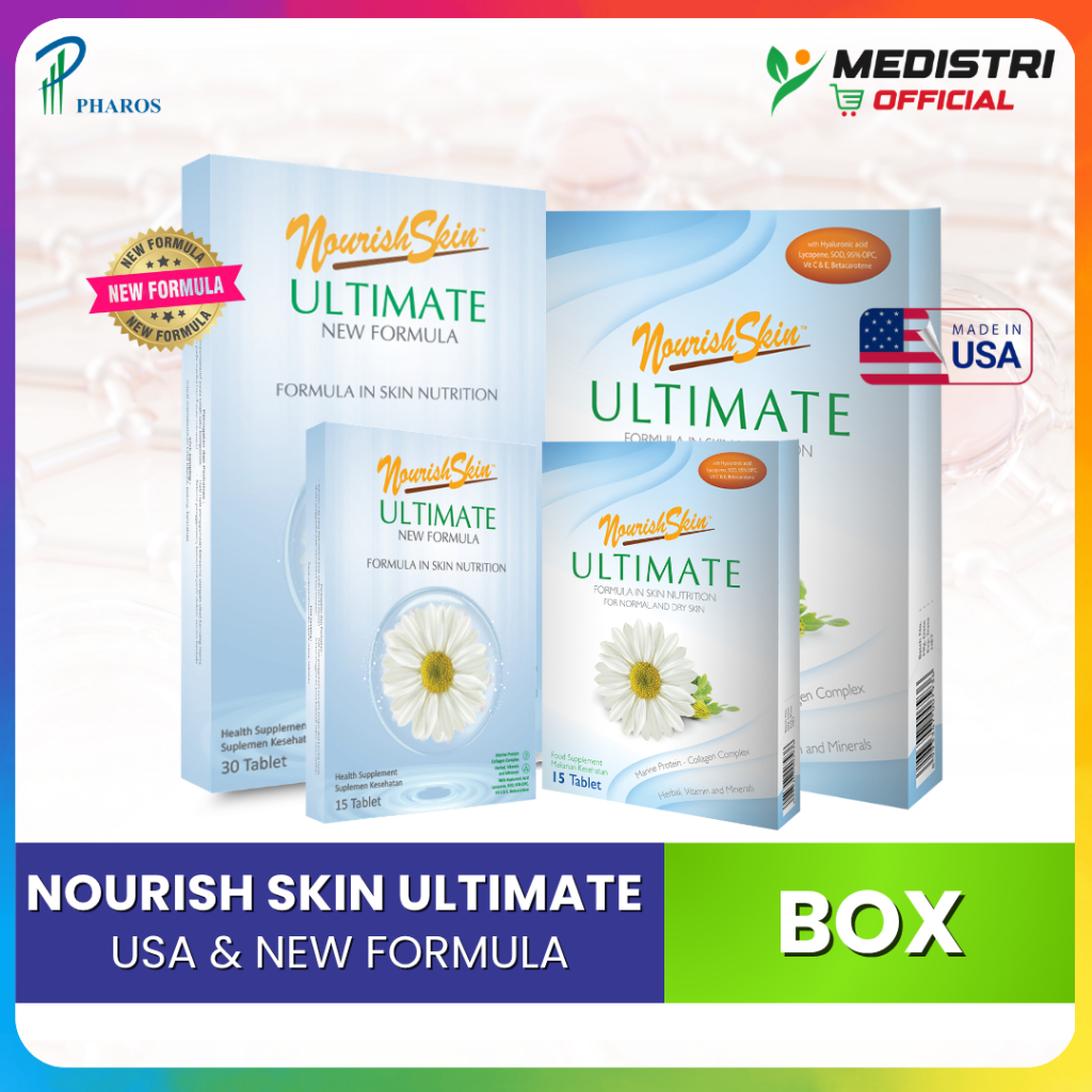 Nourish Skin Ultimate USA / NEW FORMULA - Suplemen Kecantikan Original Promo 15 30 60