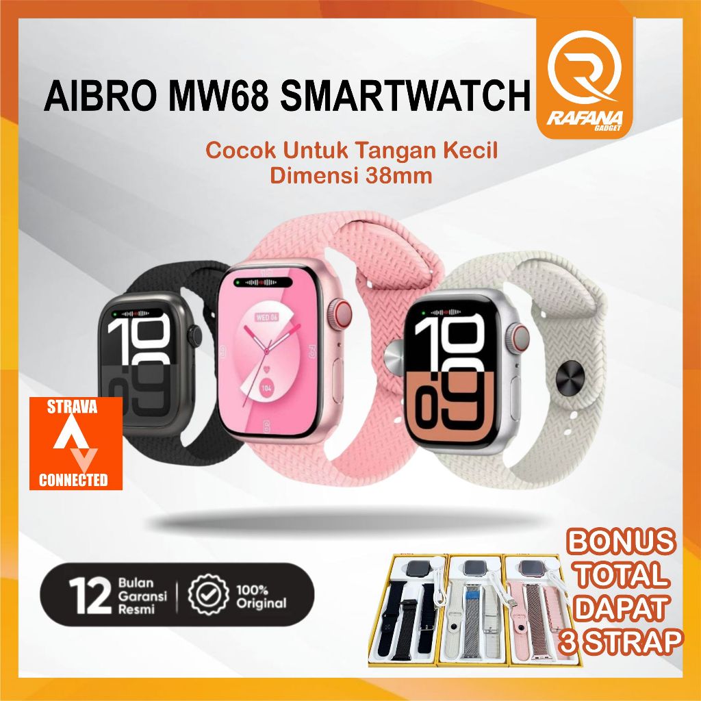 AIBRO MW68 SMARTWATCH 38MM STRAVA SUPPORT