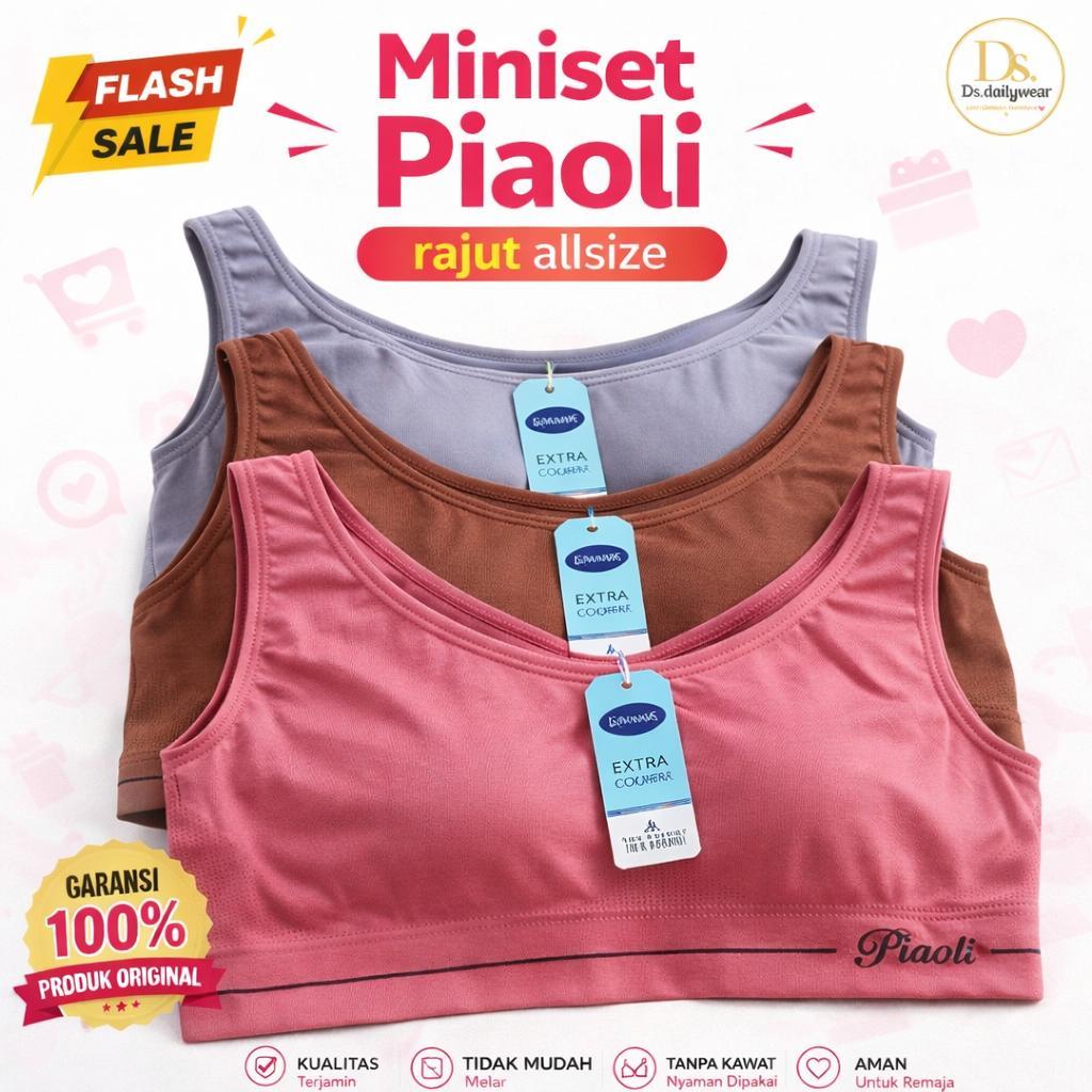 (1pcs) MINISET PIAOLI ABG REMAJA DEWASA TANPA BUSA /BH BRA RAJUT PREMIUM Original ALLSIZE PL2484 /BH