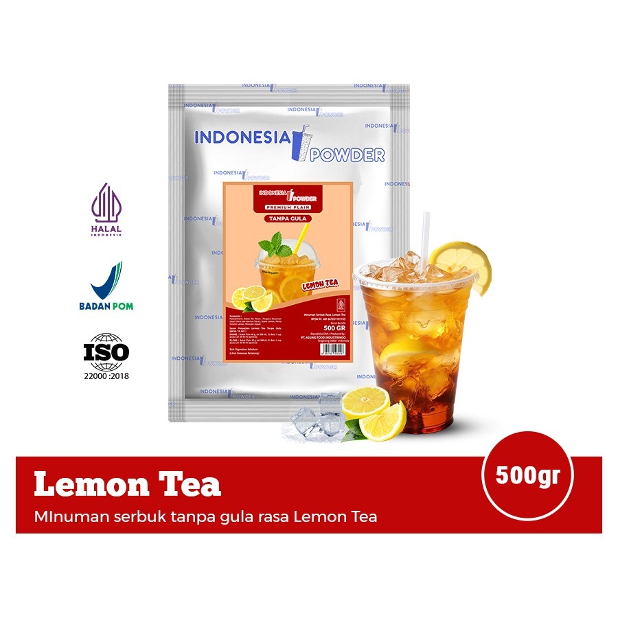 OMURA Plain Bubuk Minuman Tanpa Gula Rasa Lemon Tea 500 Gram | IPP Premium Plain No Sugar