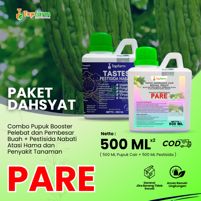 Paket Pupuk & Pestisida Nabati Untuk Tanaman Pare 500Ml / Pupuk Untuk Tanaman Pare / Pupuk Untuk Tan
