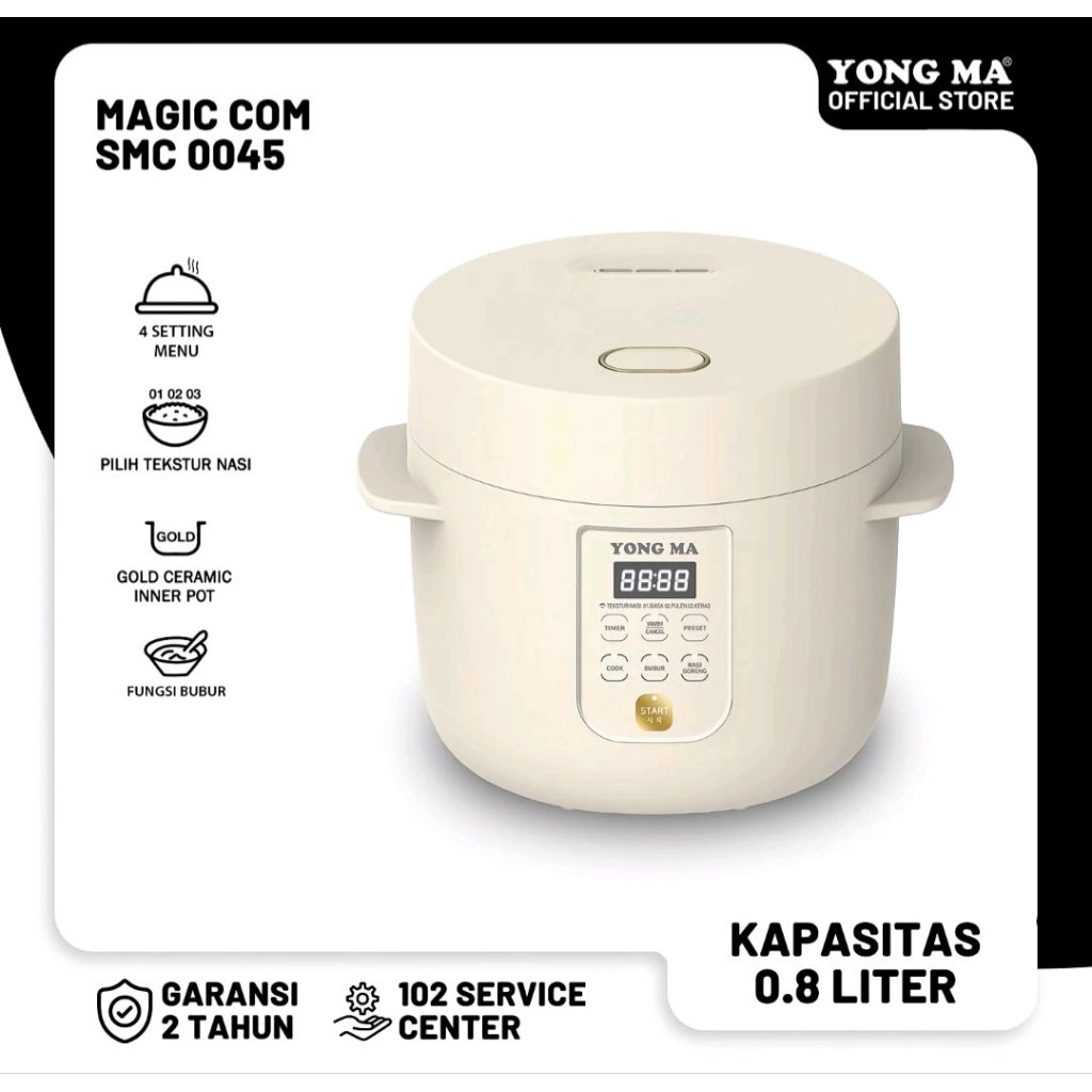YONGMA Magic Com MINI SMC0045 MAGIC COM DIGITAL MINI 4menu masak YONGMA SMC 0045  Rice cooker Digita