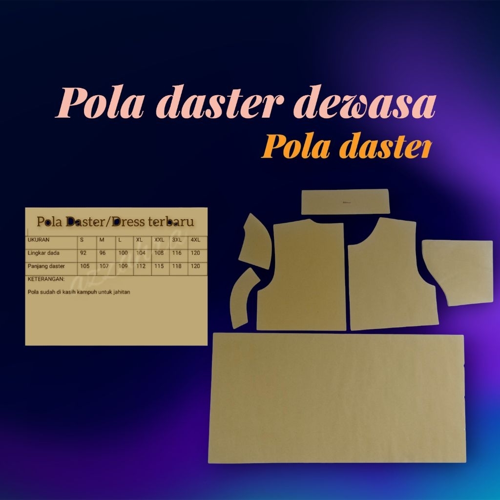 pola daster dewasa