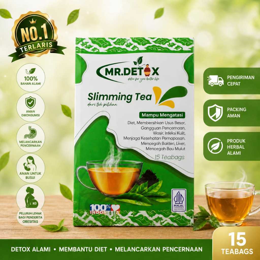 Teh Slimming Tea Mr. Detox Slimming tea Teh diet Alami / Mr.detox / Teh Pelangsing