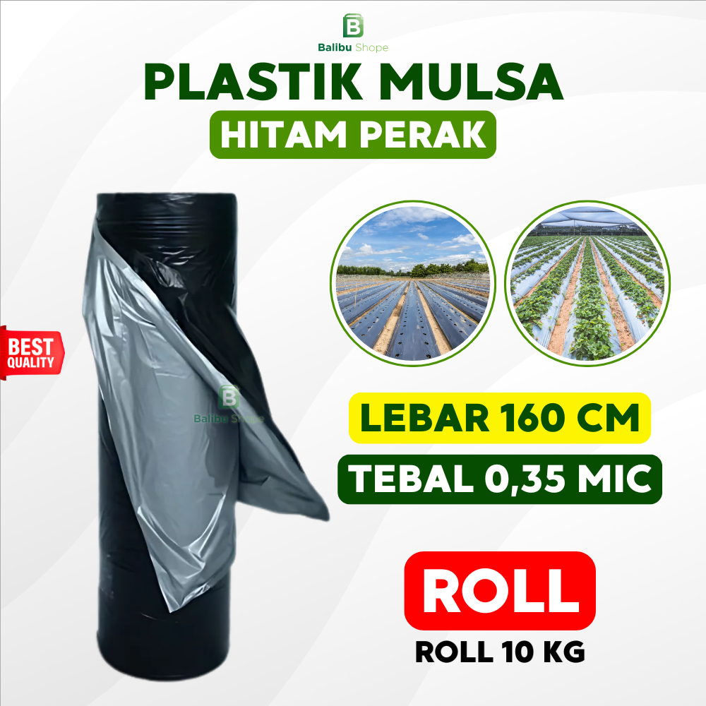 Plastik Mulsa 160 Cm 1 Roll Hitam Perak