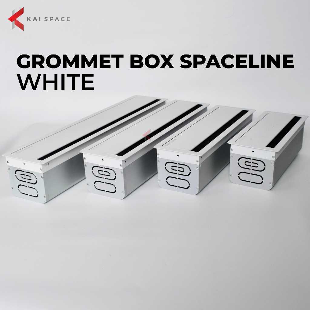 Box Stop Kontak Alumunium Penutup Kabel Meja Tutup Stop Kontak 5 Lubang Hitam Putih Slowmotion