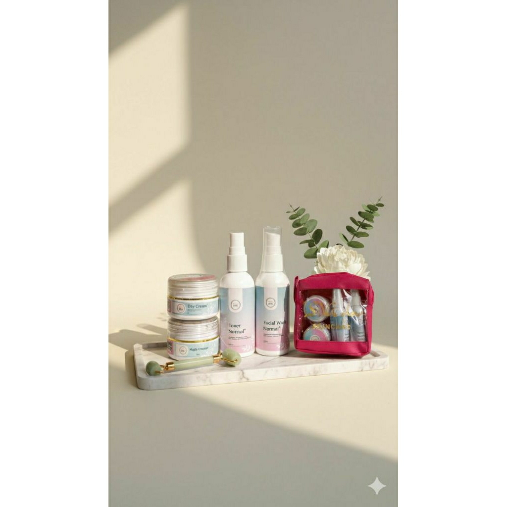 ISNA GLOW SKINCARE Paket Basic Paket Mini Basic Acne Level Up Series Serum Saffron Day Flova Sunscre