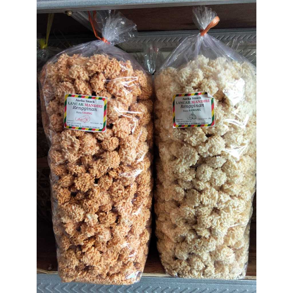 Promo Grosir Rengginang Mini Matang 1 Ball 2kg Kerupuk Rengginang Udang Bawang Mini Gurih Renyah