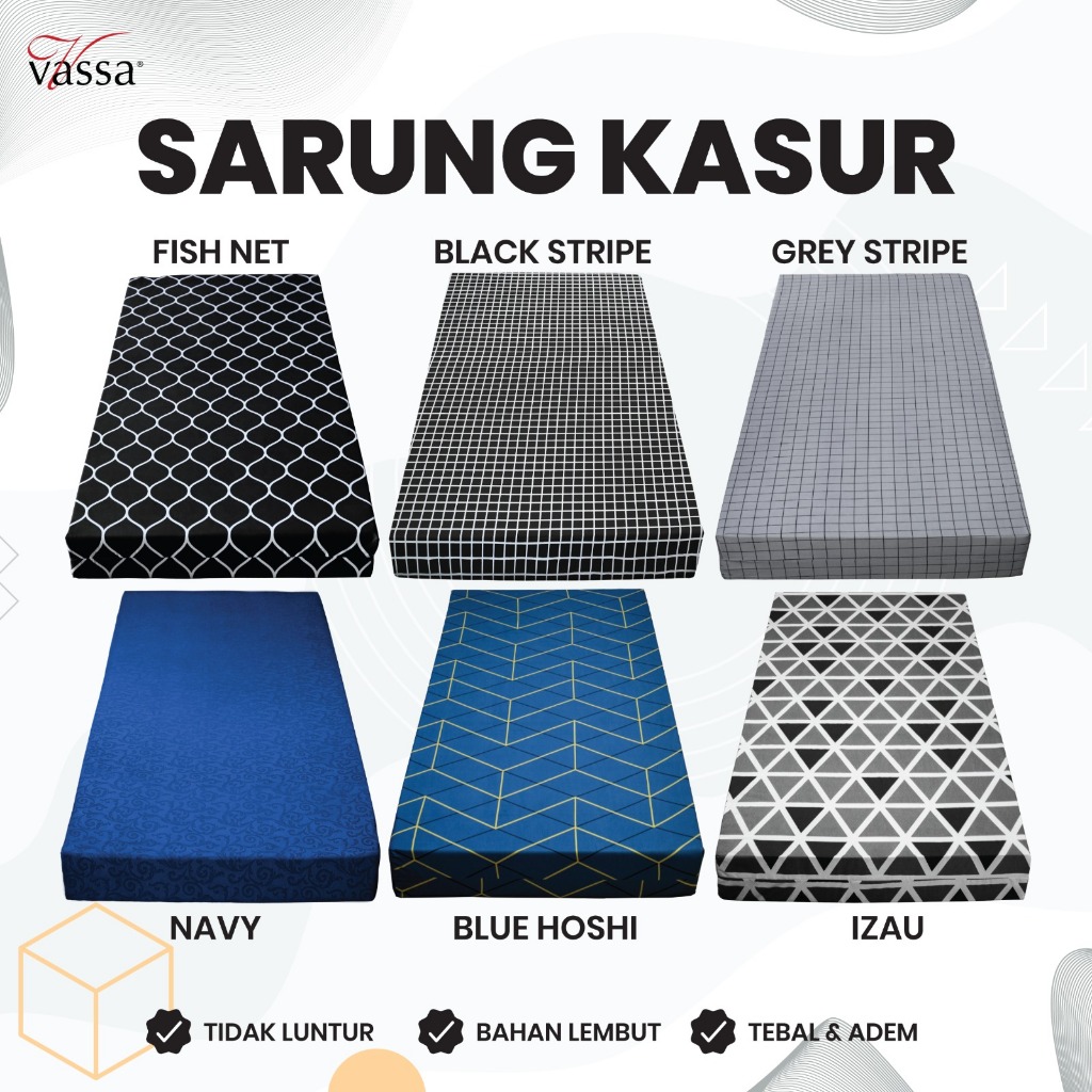 Sarung Kasur busa Kasur Busa Resleting Tebal 10 Cm - 20 Cm
