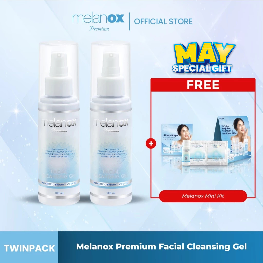 Melanox Facial Cleansing Gel 100 ML - Twinpack  [ Cleaning Wajah Facial Wash Melembabkan Kulit Membe