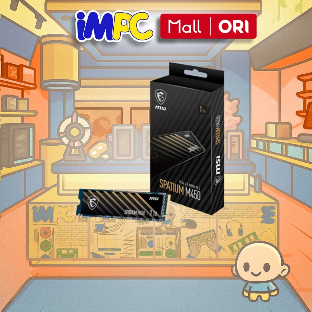 MSI SSD Spatium M450 V1 1TB PCIe 4.0 NVMe M.2