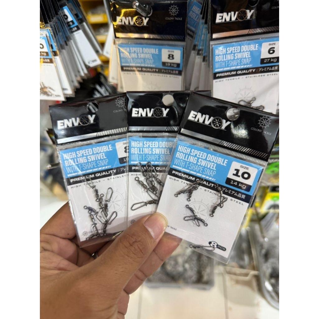 ENVOY HIGH SPEED DOUBLE ROLLING SWIVEL WITH-SHAPE SNAP