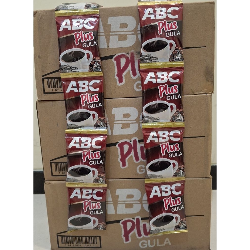 KOPI ABC PLUS GULA 1 DUS.KOPI ABC SUSU 1 DUS 12RENCENG(120 SACHET)