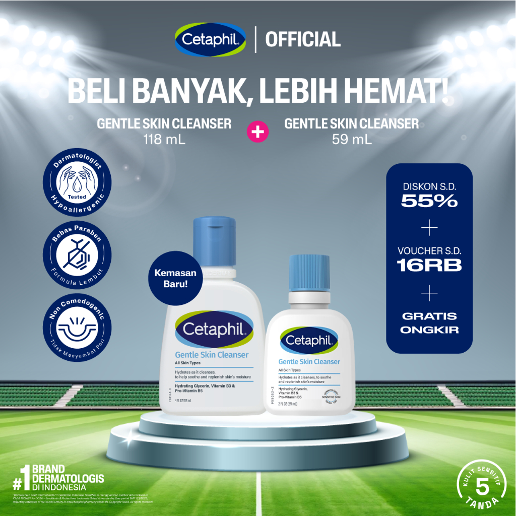 Cetaphil Gentle Skin Cleanser 118ml + 59ml