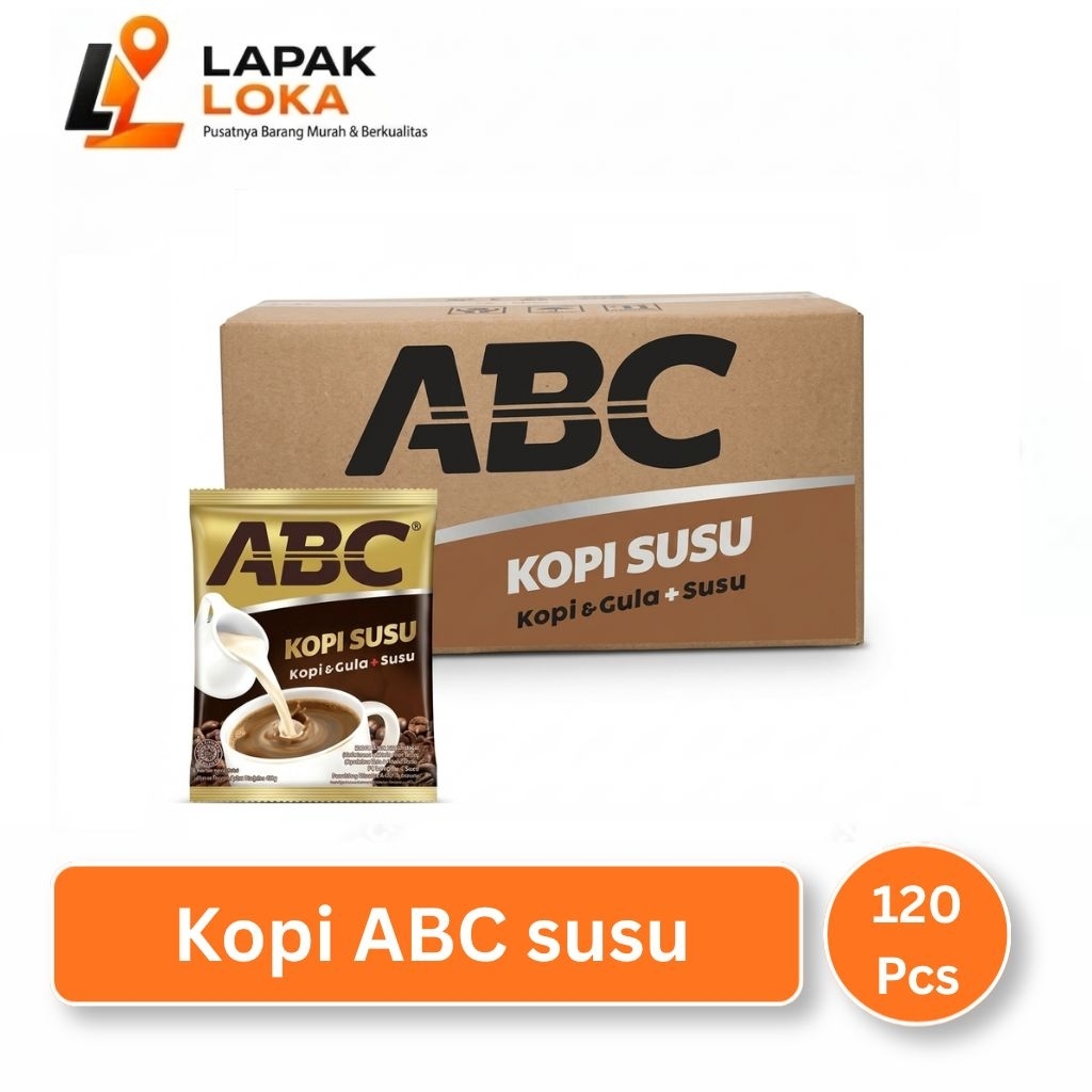 Kopi ABC Susu - Kopi, Gula & Susu (Karton/Dus - 120 Sachet)