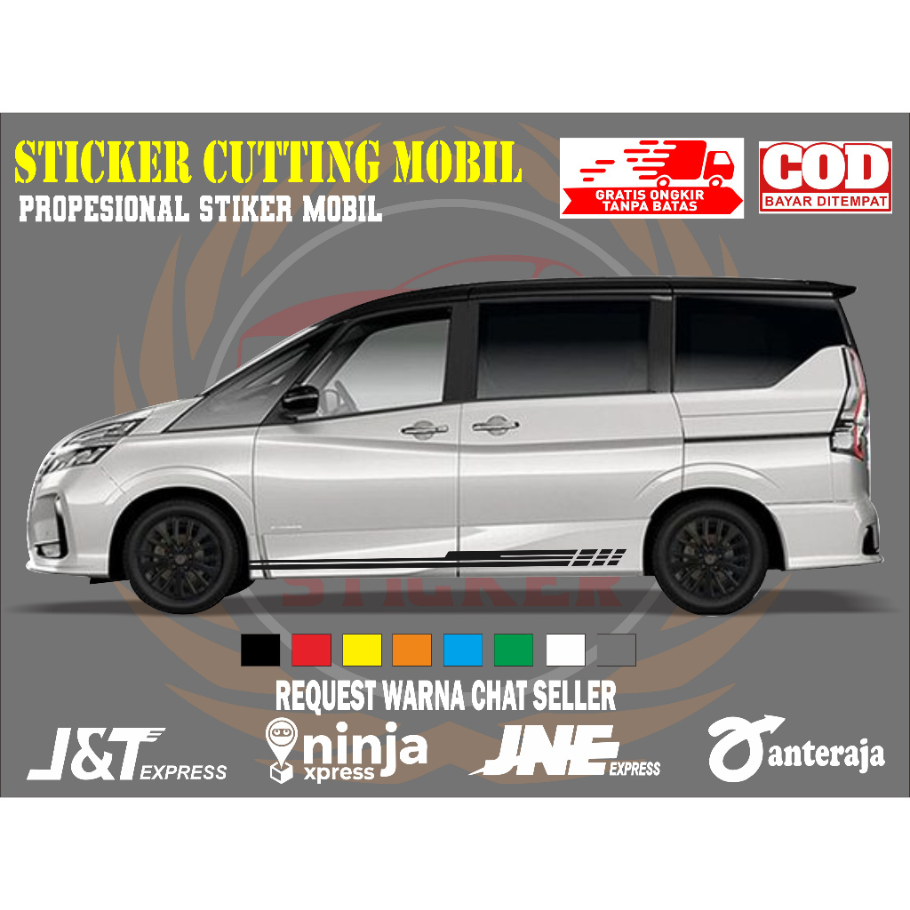 sticker mobil serena sticker mobil nissan serena stiker mobil serena kerer stiker variasi body mobil