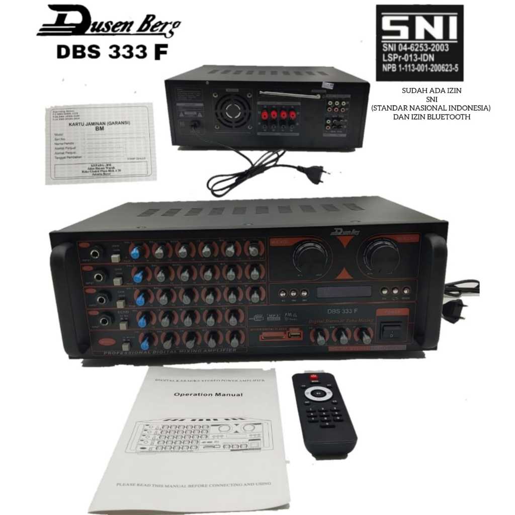Amplifier Karaoke Smart Tv Youtube Bluetooth DUSENBERG DBS 333 F / 333F / DBS333F / DBS-333F