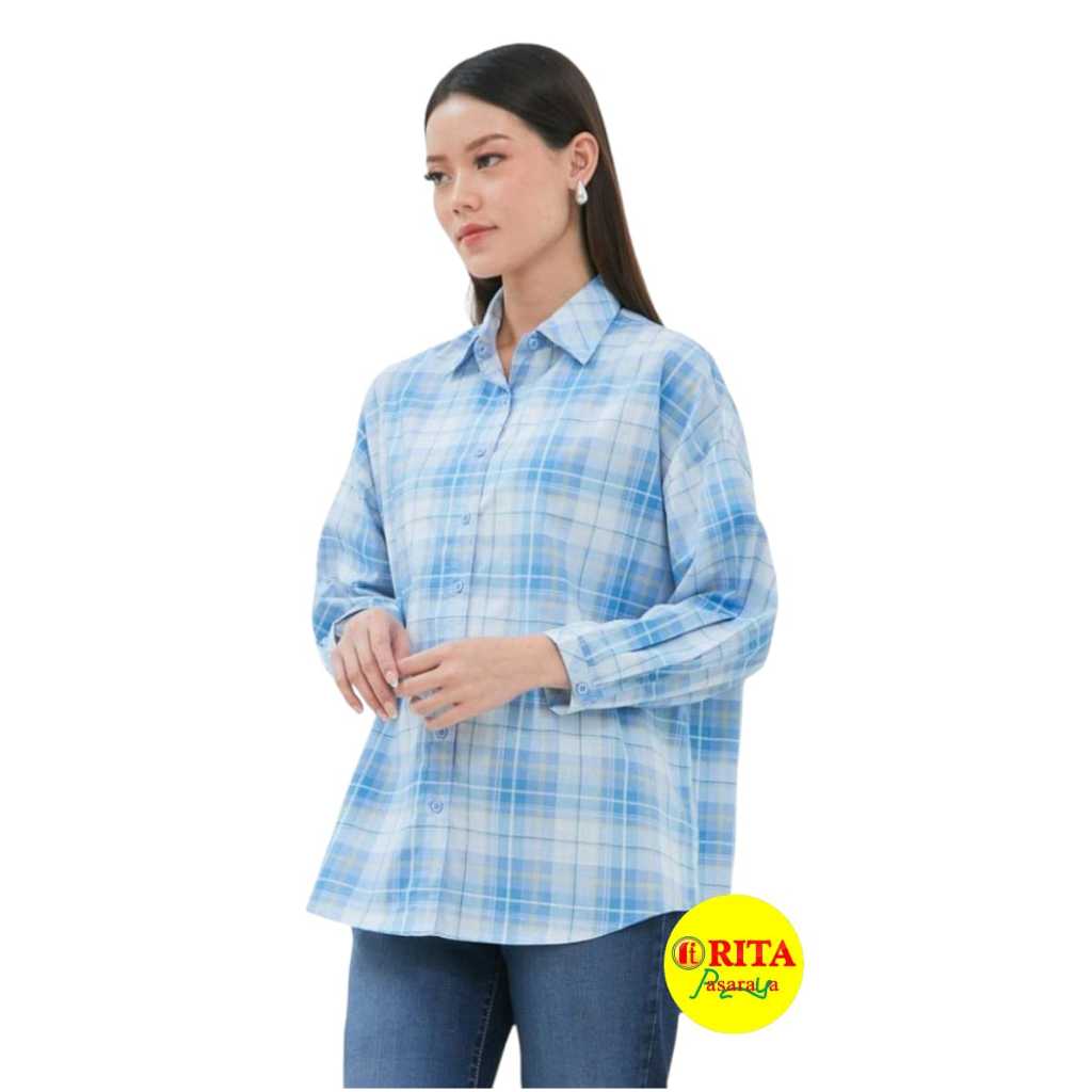 Geela Kemeja Kotak Bethari / Kemeja Motif Kotak Wanita