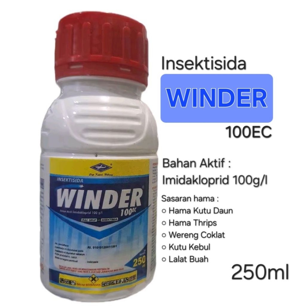 Winder 100 EC Insektisida Cair 250ml untuk Hama Kutu Daun Thrips Kutu Loncat Perusak Daun dengan Bah