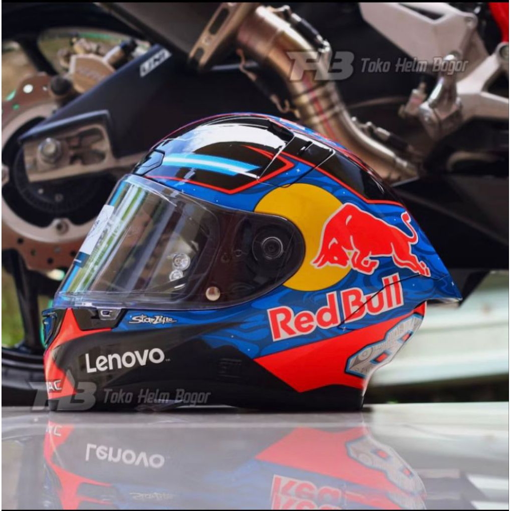 Helm RSV ffs21 Jorge Martin black glossy repaint waterdecal custom repaint helm full face