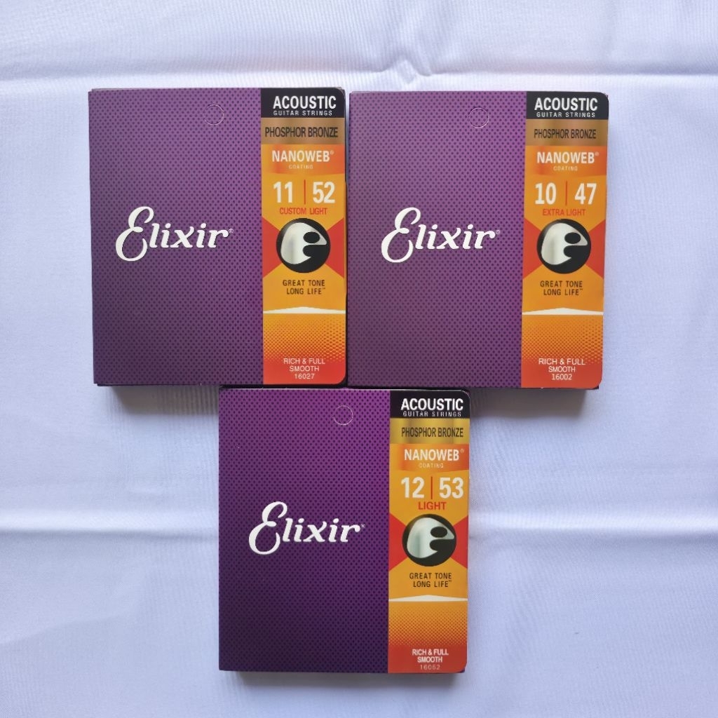 Senar Gitar Akustik String Elixir nanoweb