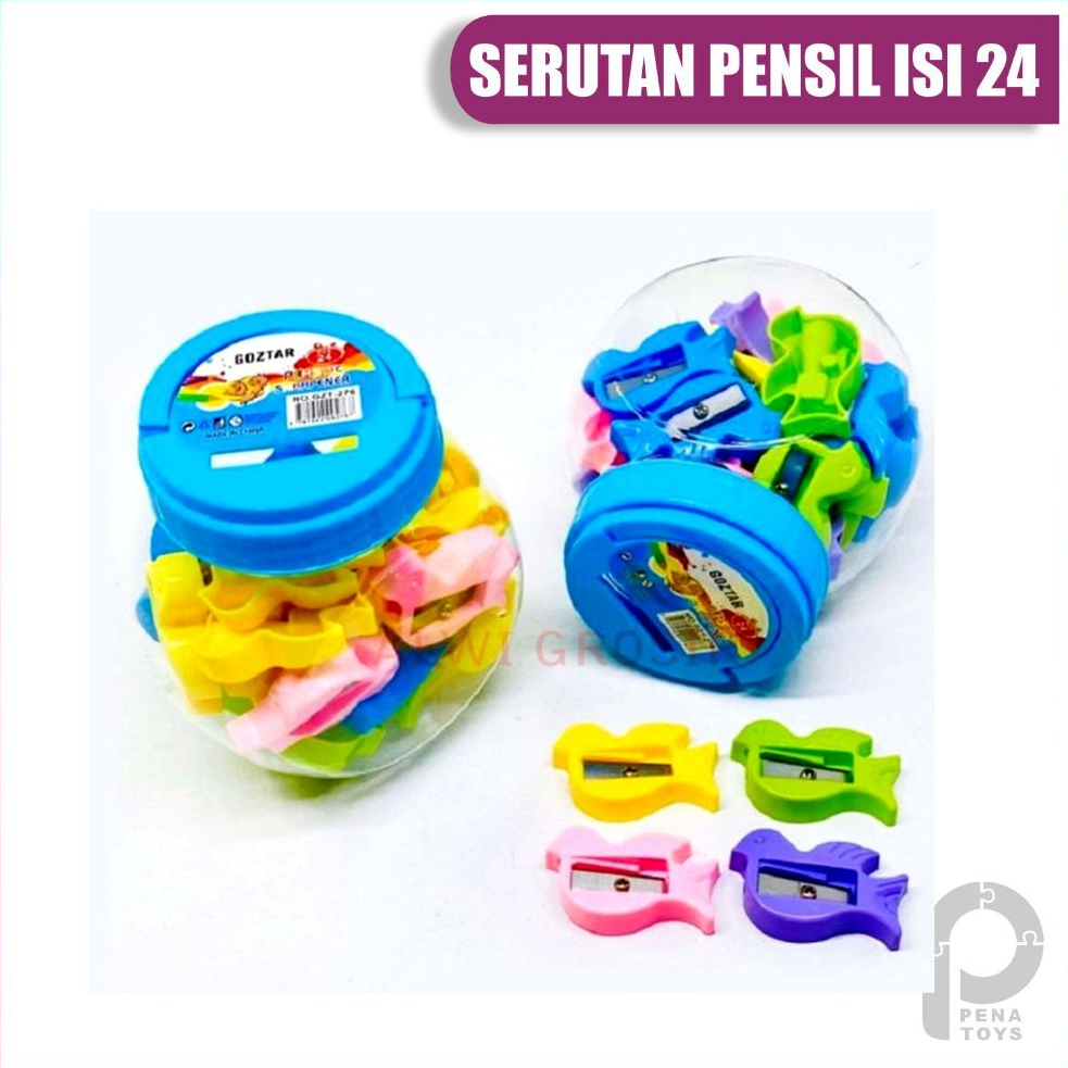 Rautan Kerokan Pensil 1 Toples Besar Isi 24 Pcs