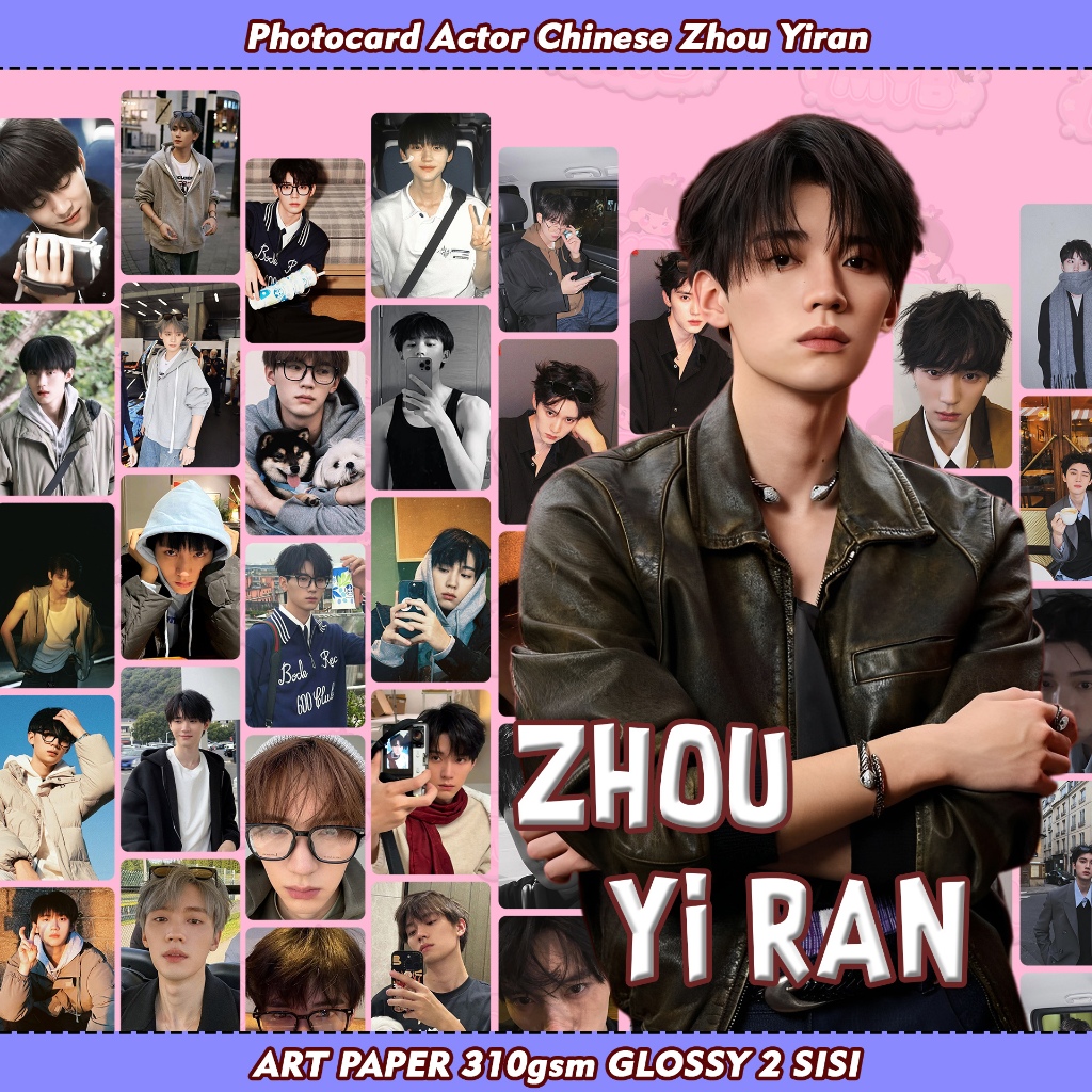 PHOTOCARD 2SISI FANMADE ZHOU YIRAN ACTOR CHINESE (HARGA SATUAN BUKAN DAPET SEMUA) // ZYR