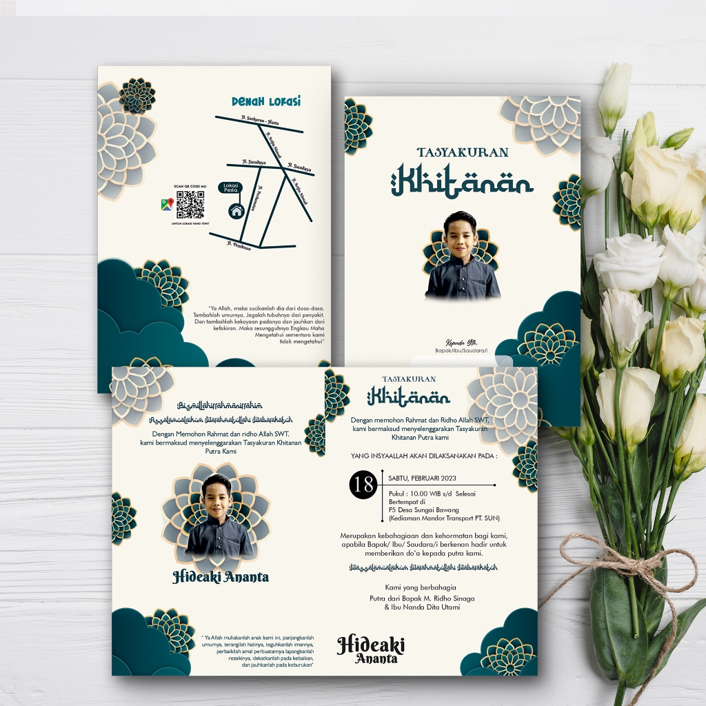 UNDANGAN KHITAN, UNDANGAN WALIMATUL KHITAN , KEKINIAN, MEWAH, ELEGAN, MURAH
