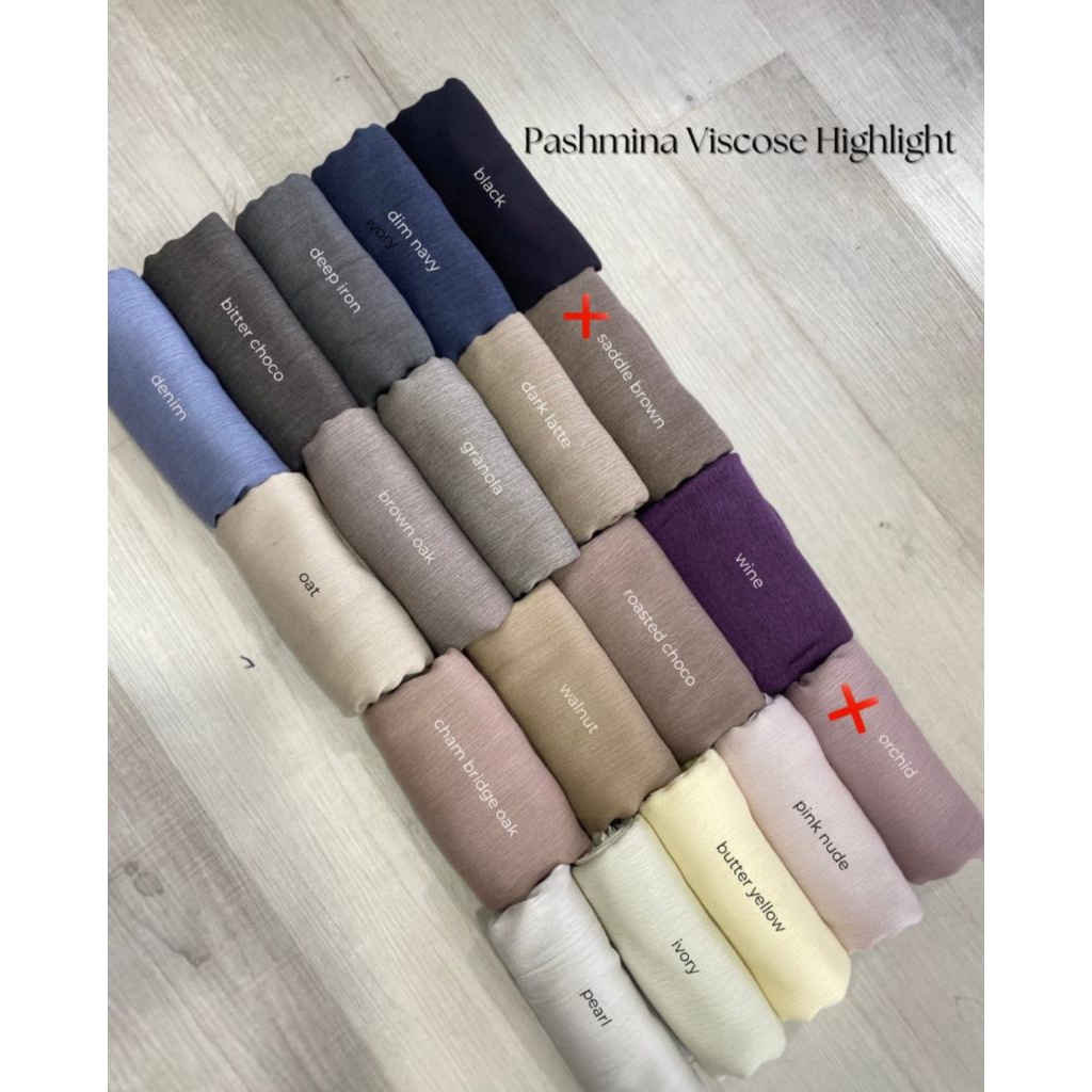 Jilbab pashmina viscose model terbaru dengan tekstur highlight Pashmina Viscose Highlight