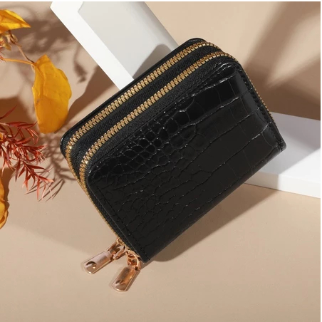 [D-01] Dompet Cewek Mini Dompet Croco Dua Resleting