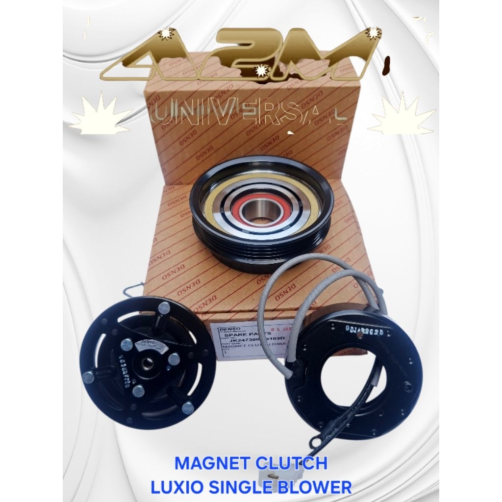 MAGNET CLUTCH PULLY PULI PULLEY KOMPRESOR AC MOBIL LUXIO SINGLE BLOWER