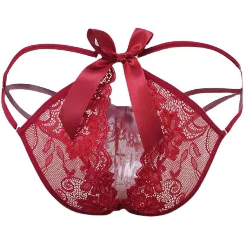 Celana Dalam Wanita Tipis Desain Unik Hollow Low Waist cd C1160