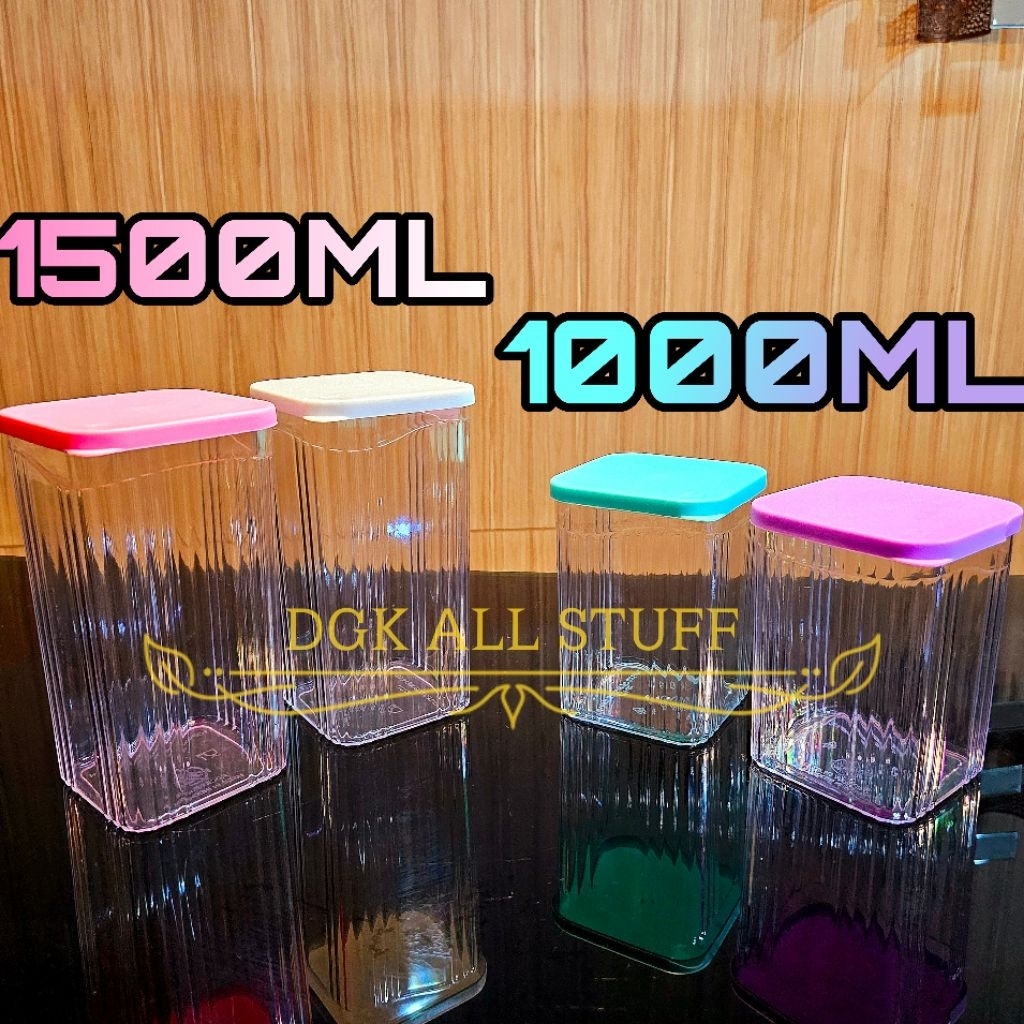 Toples Stoples Sealware Segi Kue Kering Kerupuk Manisan Permen Lebaran Ramadan Plastik Akrilik Acryl
