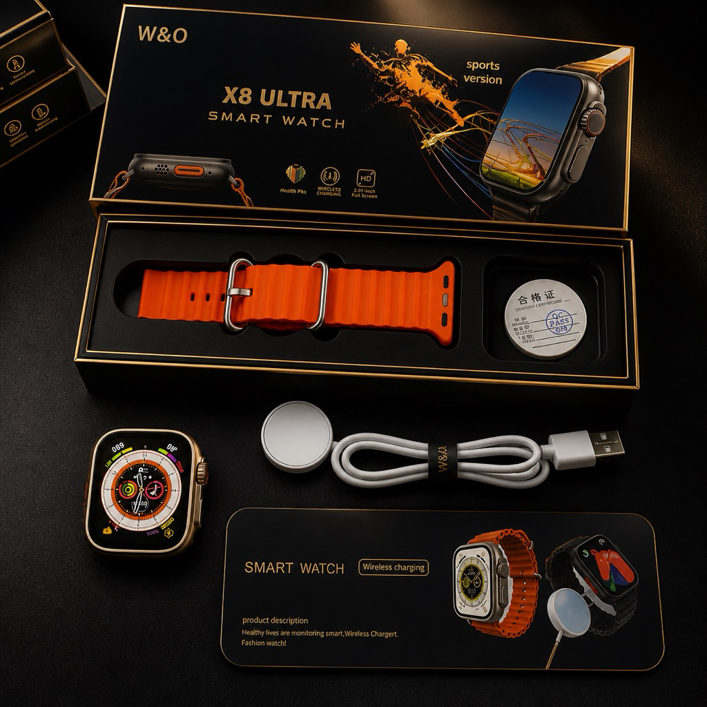Smartwatch X8 ULTRA 2.08 Inch HD Layar Penuh NFC Jam Tangan Pintar X8 Ultra BT Call Waterproof Fitne