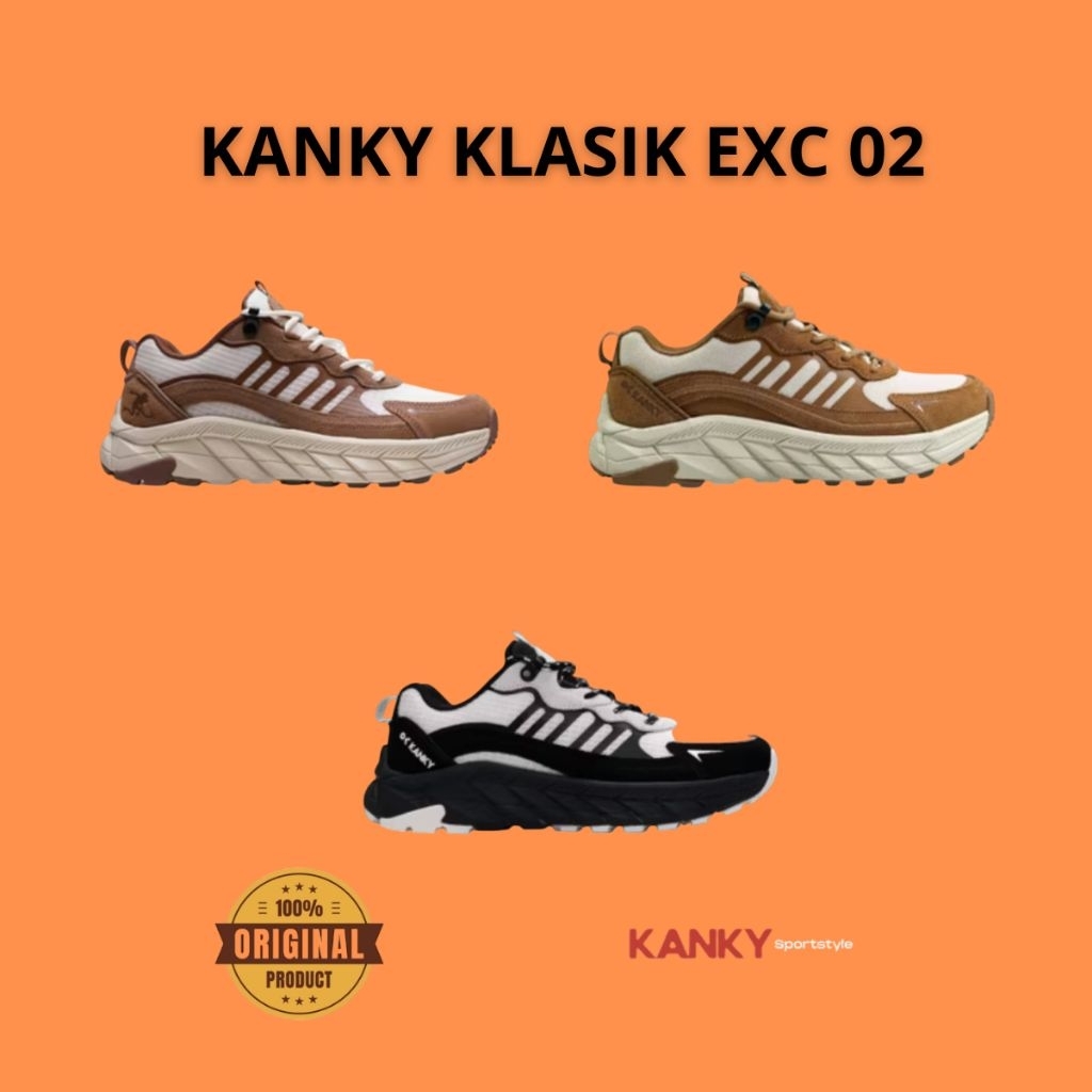 SEPATU KANKY EXC 02 SPORT STYLE ORCA- MOCCA -BEIGE COFFEE- SEPATU CASUAL SPORTY PRIA WANITA DEWASA-K