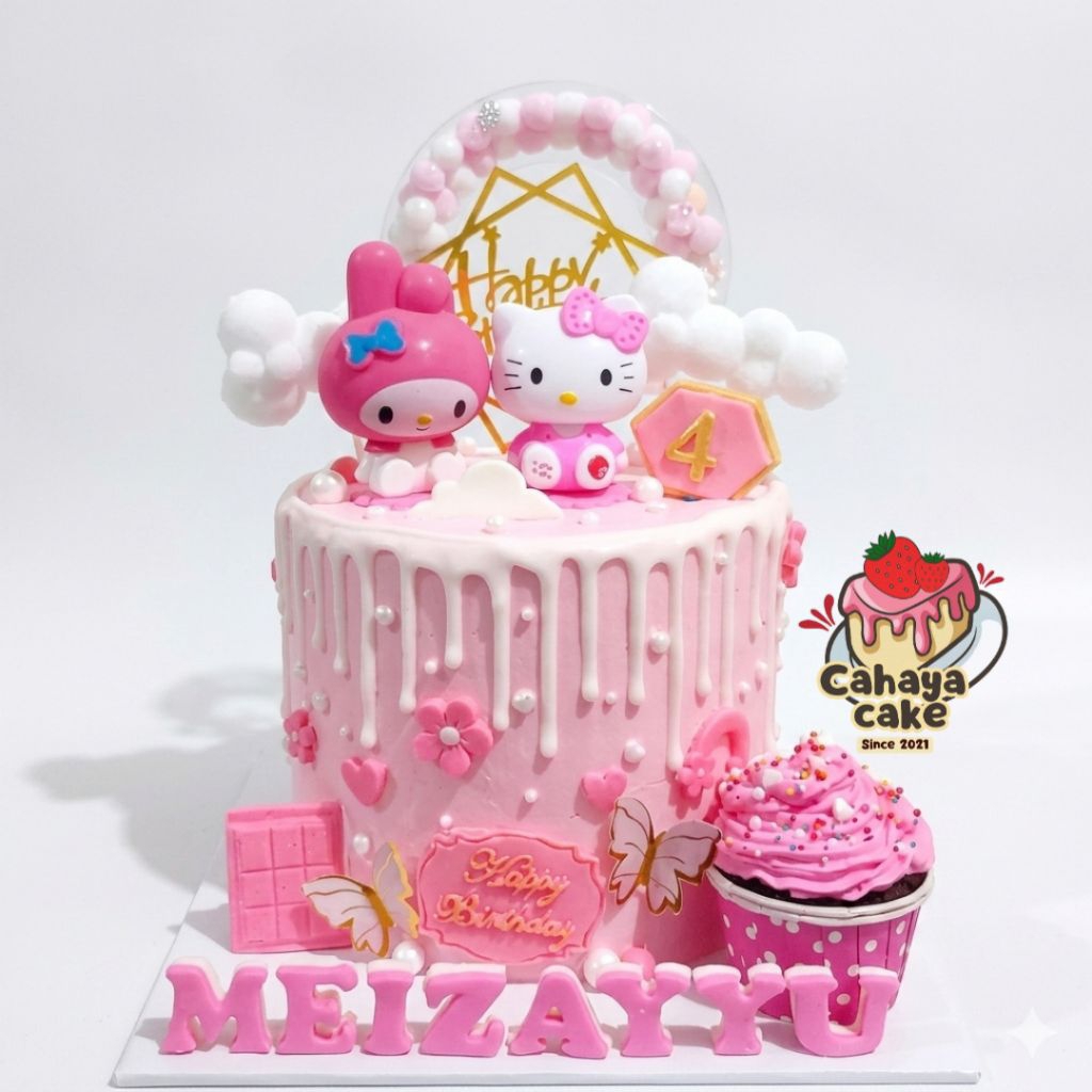 Hello Kitty Cake / Kue Ulang Tahun Hello Kitty / Melody Cake / Kue Ultah Custom