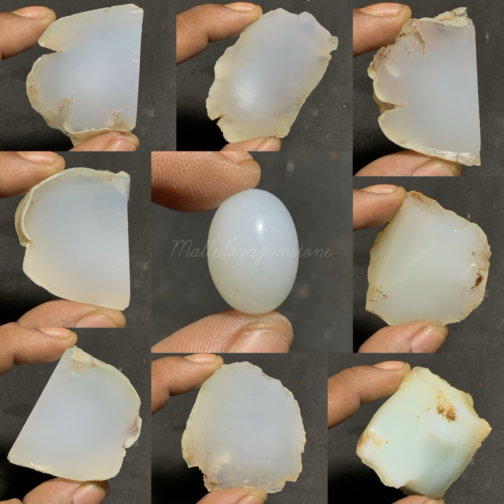 bongkahan batu giok bau bau warna putih asli natural / batu giok bau bau putih / bahan batu giok bau