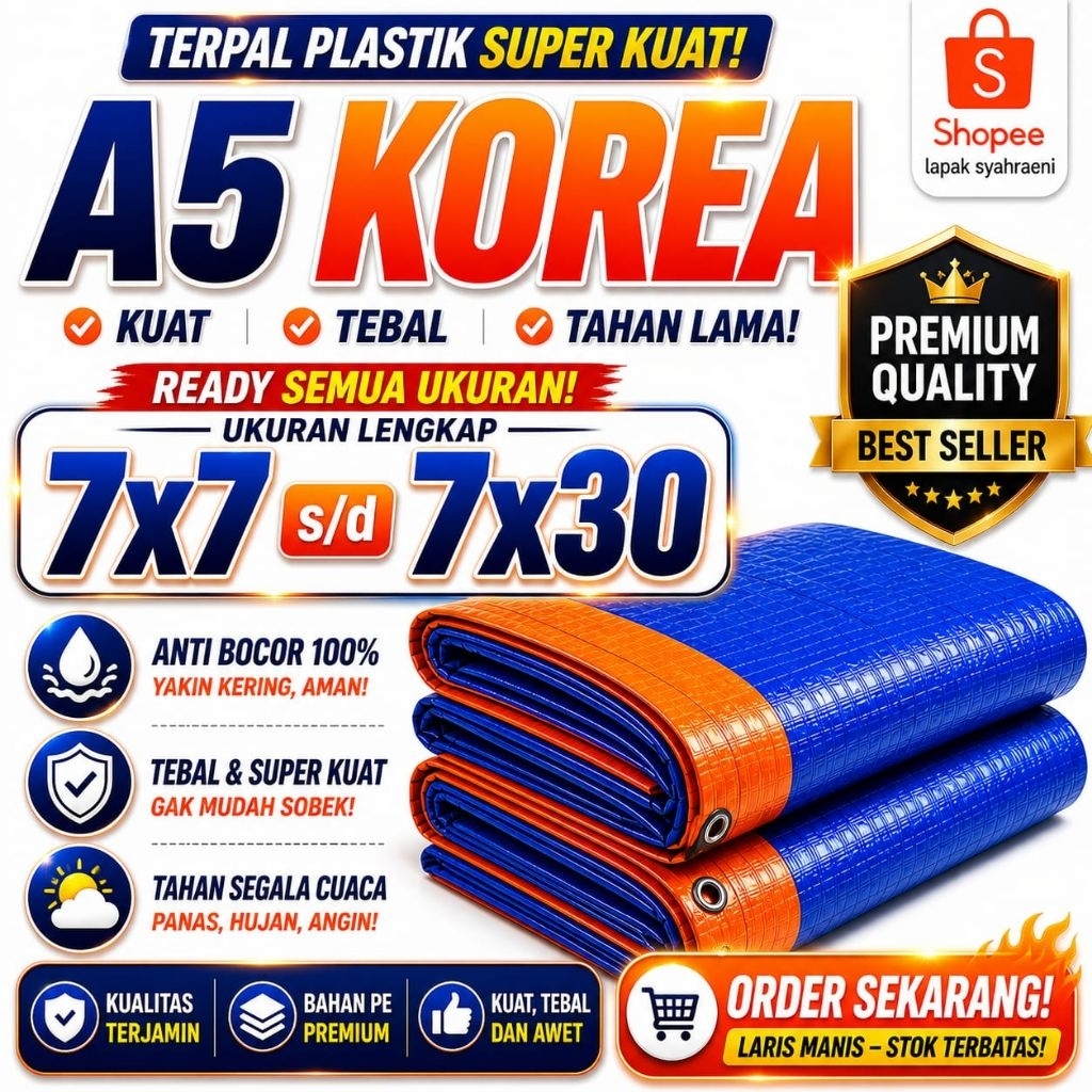 Terpal paling laris di shopee terpal plastik Korea tebal A5 terpal ukuran jumbo terpal Anti air terp