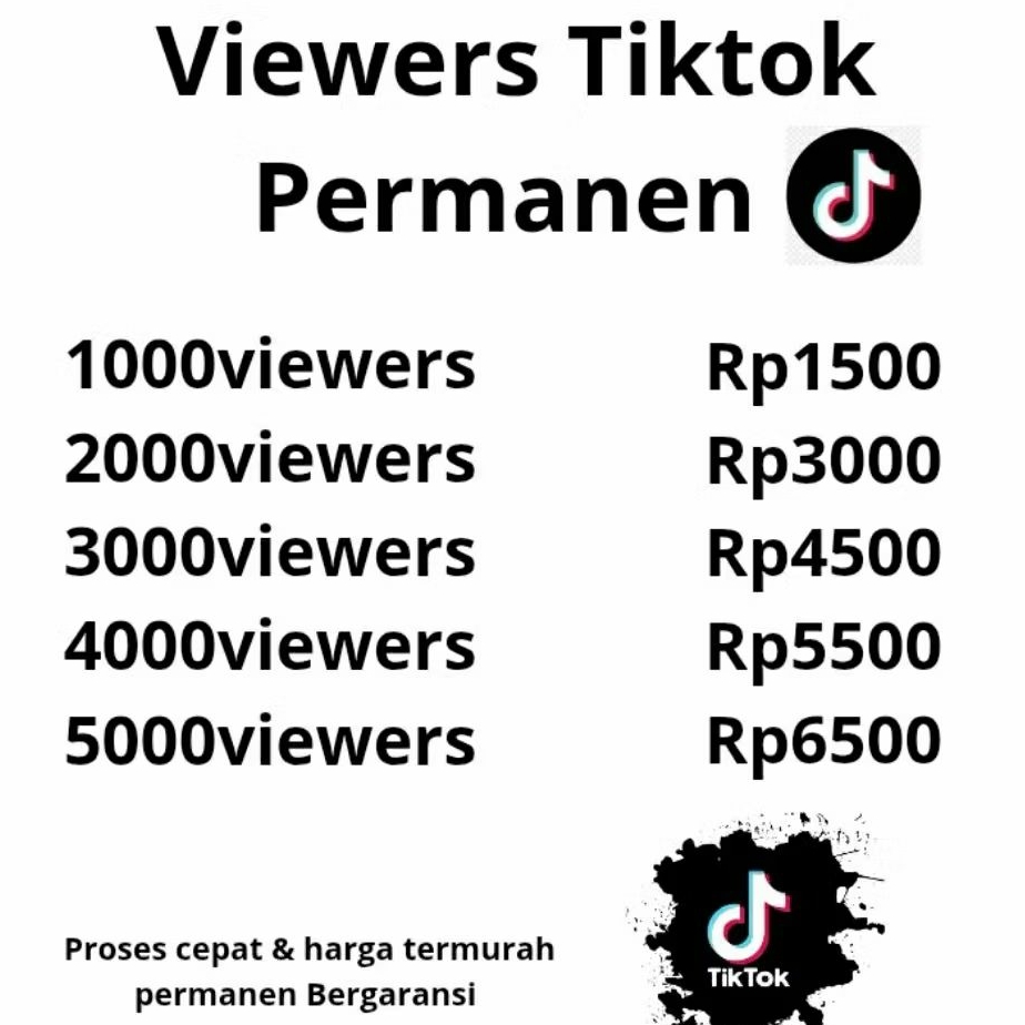 Viewers Tiktok Indonesia Termurah Permanen Bergaransi 100%