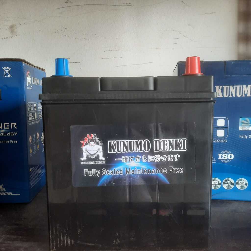AKI BATERAI KERING KUNUMO DENKI NS60L/46B24L GRAND LIVINA GARANSI 1THN