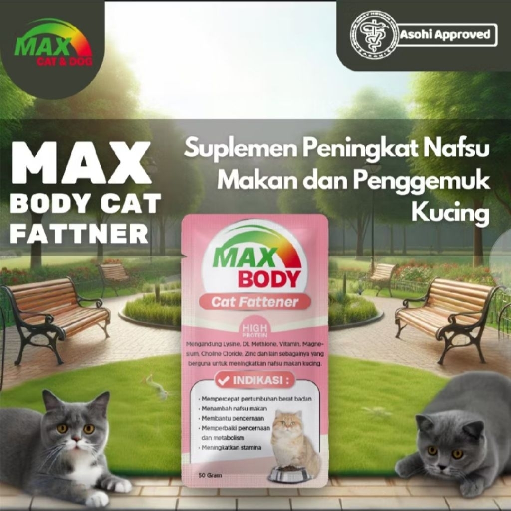 MAX BODY CAT FATTENER Suplemen Peningkat Nafsu Makan Kucing