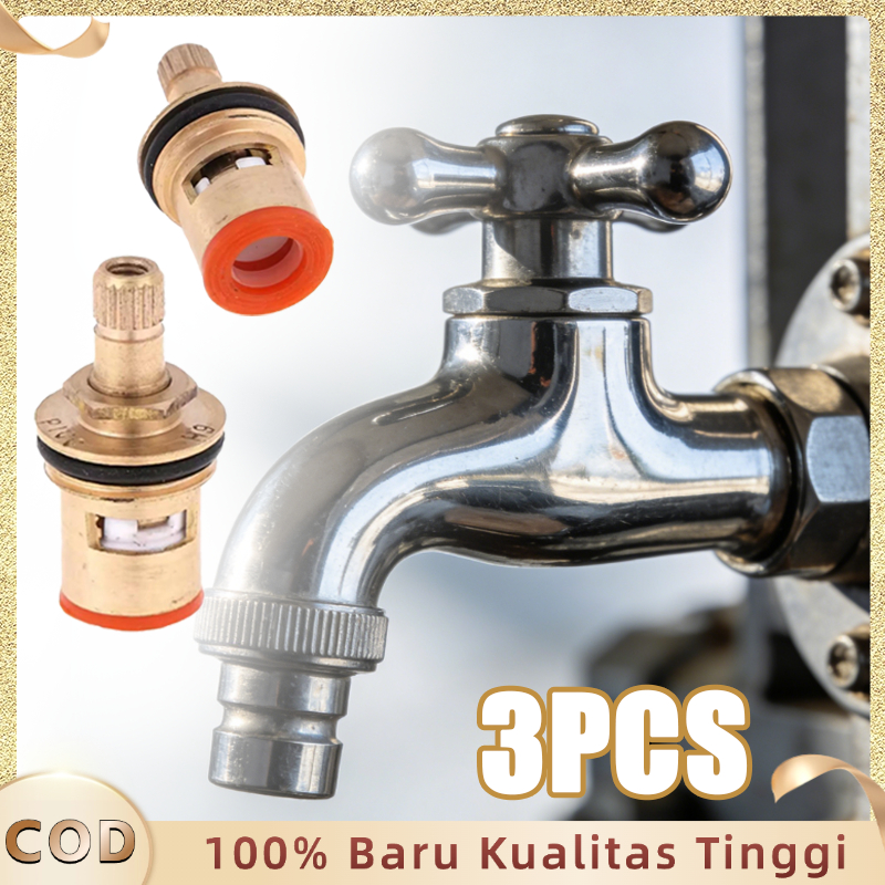 3pcs Jantung Kran Air Jantung Kran Kuningan Jantung Kran Air Panas Dingin Jantung Kran Air Jantung K