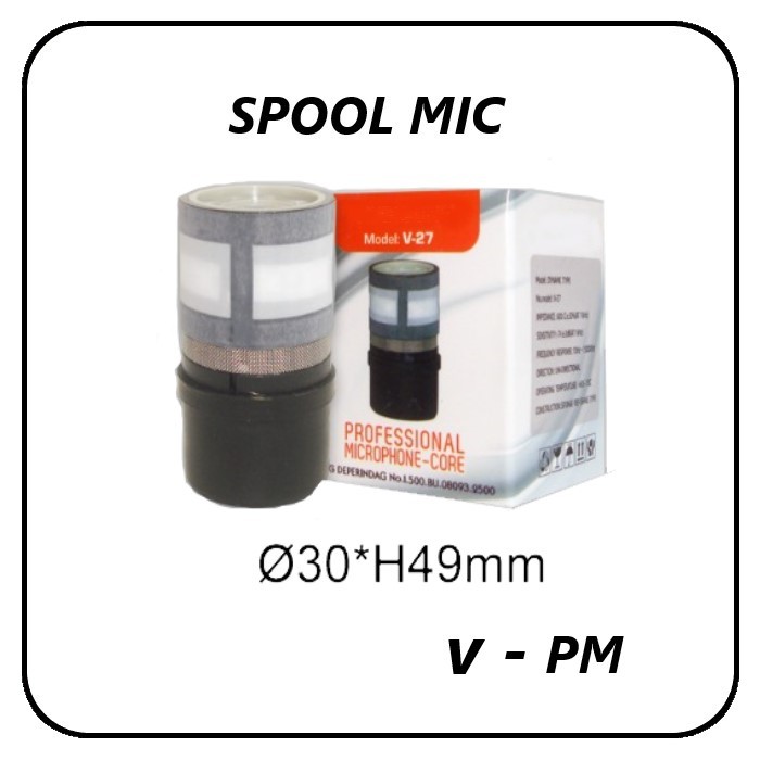 Spool Microphone Vocal kabel dan wireless - Spul Mic 30 mm V - PM